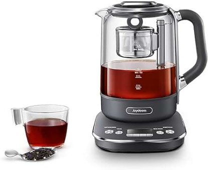 Picture of Joydeem Hot Tea Maker, Glass Electric Ketle with Auto Lift Tea Infuser and Temperature Control, 1.7L, JD-ZC6088G