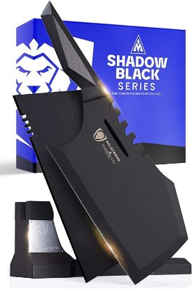 Picture of Dalstrong Massive Meat Cleaver Knife - 9 inch - Obliterator - Shadow Black Series - Black Titanium Nitride Coated - High Carbon 7CR17MOV-X Steel - Heavy Duty - Razor Sharp - Sheath - NSF Certified