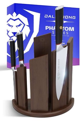 Picture of Dalstrong Knife Block Set - 6-Piece - Magnetic Knife Stand - Phantom Series - Japanese High-Carbon AUS8 Steel - Knife Kitchen Set - Pakkawood Handle