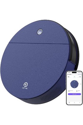 Picture of OKP K3 Robot Vacuum Cleaner Self-Charging Robotic Vacuum Cleaner with 2000Pa Strong Suction Voice Control for Hardfloor and Carpet,Blue