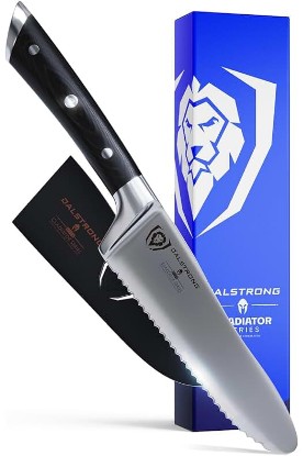 Picture of Dalstrong Ultimate Sandwich Knife - 6 inch Utility Knife - Gladiator Series Elite - Spreader - Forged German High-Carbon Steel - Sheath Included - Ham, Cheese, Bread Knife - NSF Certified