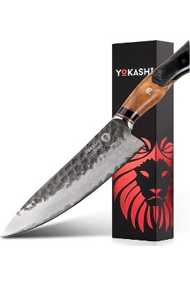 Picture of Japanese Knife - Damascus Chef Knife 8 inch - Superior Edge Retention for Precise Chopping, Slicing & Dicing for Professional Chefs and Home Cooks in the Kitchen - Durable Steel