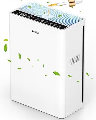 Picture of VEWIOR Air Purifiers For Home Large Room Up To 1730 sqft H13 HEPA Air Purifiers Filter With Fragrance Sponge Timer Washable Filter Cover,15 DB Quiet Air Cleaner For Pets Dander Smell Smoke Pollen