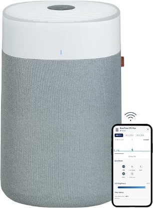 Picture of Blueair Air Purifiers for Large Home Room, HEPASilent Smart Air Cleaner for Bedroom, Pets Allergies, Virus Air Purifier for Dust Mold, Blue Pure 211i Max