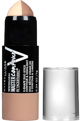 Picture of MAYBELLINE New York Makeup Facestudio Master Contour V-Shape Duo Stick, Light Shade Contour Stick, 0.24 oz