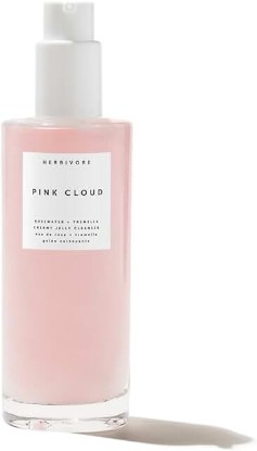 Picture of HERBIVORE Pink Cloud Creamy Jelly Cleanser – Squalane + Rosewater + Tremella Mushroom, Hydrating Face Wash + Makeup Remover for Sensitive Skin, Vegan