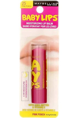 Picture of MAYBELLINE Baby Lips Moisturizing Lip Balm SPF 20, Pink Punch 0.15 oz (Pack of 5)