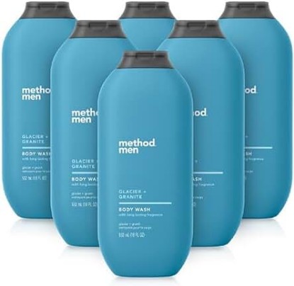 Picture of Method Men Body Wash, Glacier + Granite, Paraben and Phthalate Free, 18 FL Oz (Pack of 6)