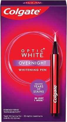 Picture of Colgate Optic White Overnight Teeth Whitening Pen, Teeth Stain Remover to Whiten Teeth, 35 Nightly Treatments