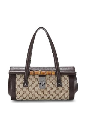 Picture of GUCCI Pre-Loved Brown Original GG Canvas Bullet Bag, Brown