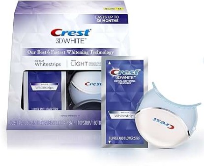 Picture of Crest 3D Whitestrips with Light, Teeth Whitening Strip Kit, 20 Strips (10 Count Pack)