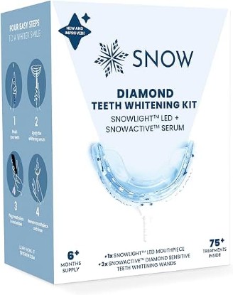 Picture of SNOW Diamond Wired Whitening Kit - Sensitive Teeth Whitening Kit - Whitens & Repairs Teeth - 6 Months of Whitening Treatment - Gentle & Enamel Safe - Blue