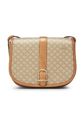 Picture of CELINE Céline, Pre-Loved Beige Coated Canvas Macadam Shoulder Bag, Beige