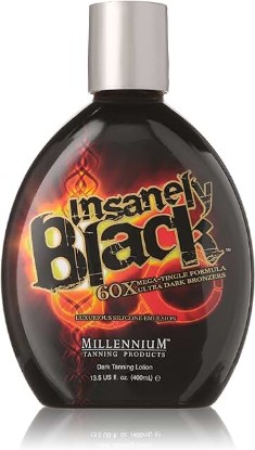 Picture of Millenium Tanning Insanely Black 60X UV Bronzer Accelerator Tanning Lotion, 2 Count, 13.5 fl oz