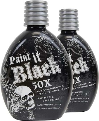 Picture of LOT of 2 Millennium PAINT IT BLACK 50X Bronzer Indoor Dark Lotion Tanning Bed by Millennium Tanning Products