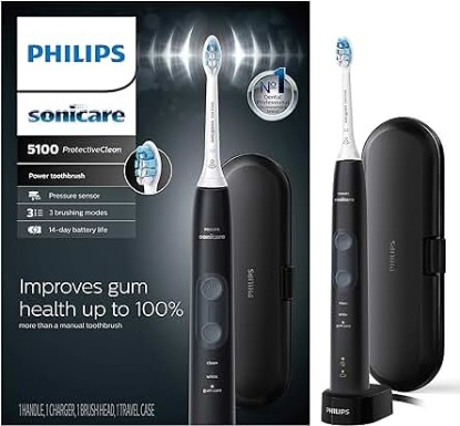 Picture of Philips Sonicare ProtectiveClean 5100 Gum Health, Rechargeable Electric Power Toothbrush, Black, HX6850/60