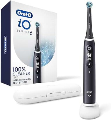 Picture of Oral-B iO Series 6 Electric Toothbrush with (1) Brush Head, Black Lava