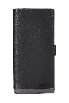 Picture of PRADA Pre-Loved Black Leather Continental Wallet, Black