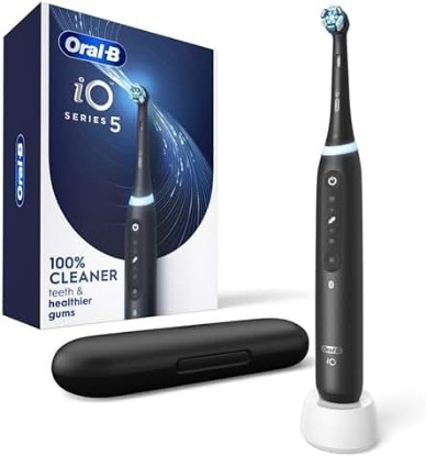 Picture of Oral-B iO Series 5 Electric Toothbrush with (1) Brush Head, Rechargeable, Black