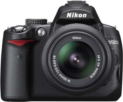 Picture of Nikon D5000 12.3 MP DX Digital SLR Camera with 18-55mm f/3.5-5.6G VR Lens and 2.7-inch Vari-angle LCD (Renewed)