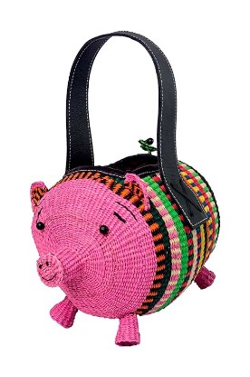 Picture of SENSI STUDIO Pig Straw Bag