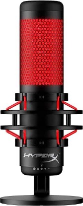 Picture of HyperX QuadCast - USB Condenser Gaming Microphone, for PC, PS4, PS5 and Mac, Anti-Vibration Shock Mount, Four Polar Patterns, Pop Filter, Gain Control, Podcasts, Twitch, YouTube, Discord, Red LED