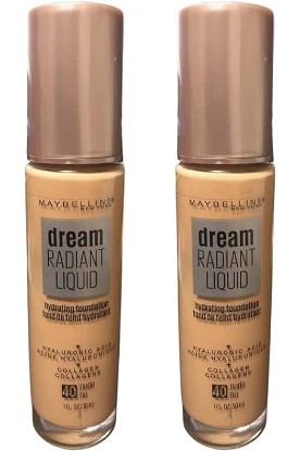 Picture of MAYBELLINE Pack of 2 Maybelline New York Dream Radiant Liquid Hydrating Foundation, Nude # 40