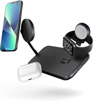 Picture of ZENS 4-in-1 Wireless MagSafe Charger 45W, Chargers Apple Watch, iPhone 12 & 13, AirPods, USB-C Cable & 30W USB-C Adapter Included