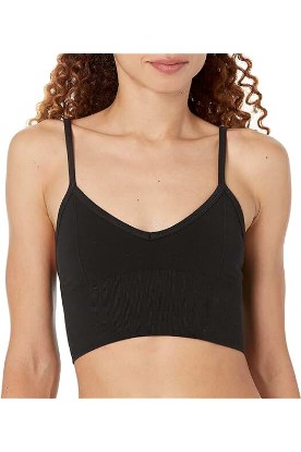 Picture of Alo Yoga Women's Seamless Delight Bralette Sports Bra, Black, Small