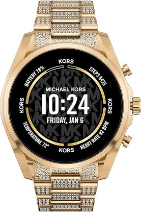 Picture of Michael Kors Men's or Women's Gen 6 44mm Touchscreen Smart Watch with Alexa Built-In, Fitness Tracker, Sleep Tracker, GPS, Music Control, Smartphone Notifications (Model: MKT5136V)