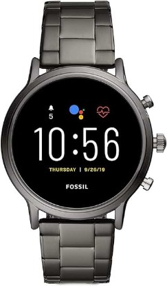 Picture of Fossil Gen 5 Carlyle Stainless Steel Touchscreen Smartwatch with Speaker, Heart Rate, GPS, Contactless Payments, and Smartphone Notifications