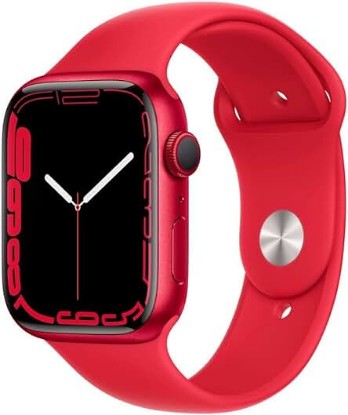 Picture of Apple Watch Series 7 (GPS + Cellular, 45mm) Red Aluminum Case with Red Sport Band (Renewed)