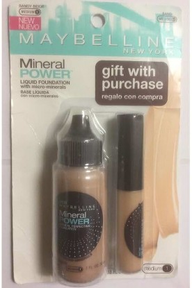 Picture of MAYBELLINE Mineral PowerFoundation SANDY BEIGE WITH MINERAL CONCEALER SAND.