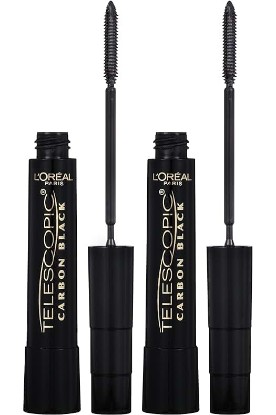 Picture of L'Oreal Paris L'Oreal Paris Makeup Telescopic Original Lengthening, Lash Separating Mascara with Dual Precision Brush, Washable, Carbon Black, 0.27 Fl Oz., 2 Count