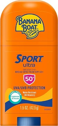 Picture of Banana Boat Sport Ultra Sunscreen Stick SPF 50, 1.5oz | Travel Sunscreen, Mini Sunscreen, SPF Stick Sunscreen, Oxybenzone Free Sunscreen, 1.5oz