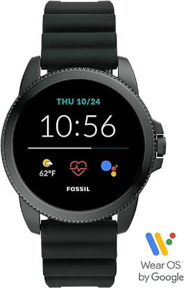 Picture of Fossil 44mm Gen 5E Stainless Steel and Silicone Touchscreen Smart Watch with Heart Rate