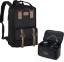 Picture of Cwatcun Camera Backpack Bag fit 15.6" Laptop with Detachable Insert Portable Camera Case for Canon Nikon Sony Waterproof DSLR SLR Mirrorless Photography Bag with Tripod Straps, Black