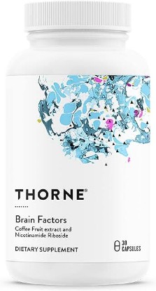 Picture of THORNE Brain Factors - Brain Health Supplement with Nicotinamide Riboside, Coffee Fruit Extract, and Betaine Anhydrous - Supports Learning, Memory and Cognition - NSF Certified for Sport - 30 Capsules