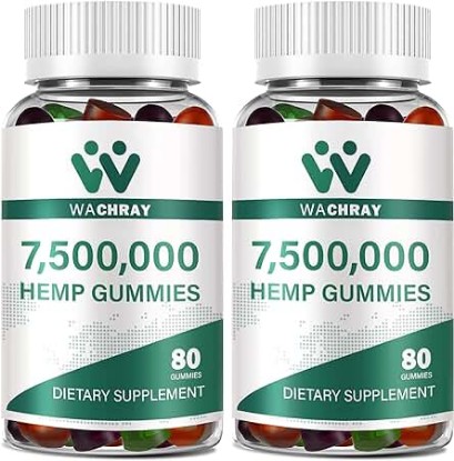 Picture of Hemp Gummies from Organic Hemp Plant High Potency Extra Strengthen Supplement Extract Hemp Oil Edible Gummy Adult Restful Naping Lower Sugar Fruit Flavor Made in USA