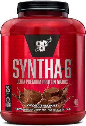 Picture of BSN SYNTHA-6 Whey Protein Powder with Micellar Casein, Milk Protein Isolate, Chocolate Milkshake, 48 Servings (Packaging May Vary)