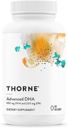 Picture of THORNE Advanced DHA - 650 mg DHA and 200 mg of EPA - Supports Healthy Brain Aging and Nerve Function - 60 gelcaps