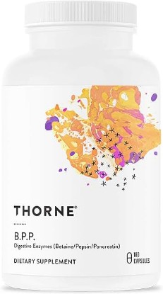 Picture of THORNE Multi Enzyme (Formerly B.P.P.) - Betaine, Pepsin, Pancreatin - Comprehensive Blend of Digestive Enzymes to Support Normal Digestion - Dairy-Free - 180 Capsules - 90 Servings