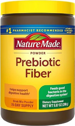 Picture of Nature Made Prebiotic Fiber Powder, Taste Free & Sugar Free Prebiotic Fiber Drink Mix for Digestive System Support, 9.87 oz, 70 Day Supply