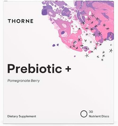 Picture of THORNE Prebiotic + Dissolvable Supplement Disc - Bloat-Free Prebiotic with PreForPro and Green Tea Extract - 30 Servings