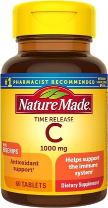 Picture of Nature Made Vitamin C 1000 mg Time Release Tablets with Rose Hips, 60 Count (Packaging May Vary)