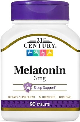 Picture of 21st Century Melatonin 3 mg Tablets, 90 Count