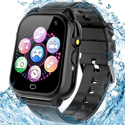 Picture of Kids Waterproof Smart Watch with 26 Game HD Camera 1.44'' Touchscreen Pedometer Video Music Player Alarm Clock Calculator Learning Toys for Girls Boys 3-12 Years Old