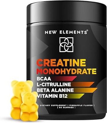 Picture of Creatine Monohydrate Gummies with BCAA L-Citrulline Beta Alanine & Vitamin B12 | The Ultimate Energy Booster | Muscle Builder | Best Pre Workout Supplement for Men & Women