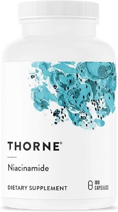 Picture of THORNE Niacinamide - 500mg Niacin - Non-Flushing Form of Vitamin B3 - Support Joint Health, Skin Health & Restful Sleep - Gluten-Free - 180 Capsules