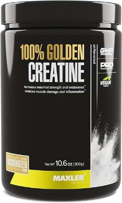 Picture of Maxler 100% Golden Creatine - Micronized Creatine Monohydrate Powder - Muscle Building Supplements - Pre/Post Workout Vegan Supplement - Gluten Free Unflavored Creatine Powder - 300 g